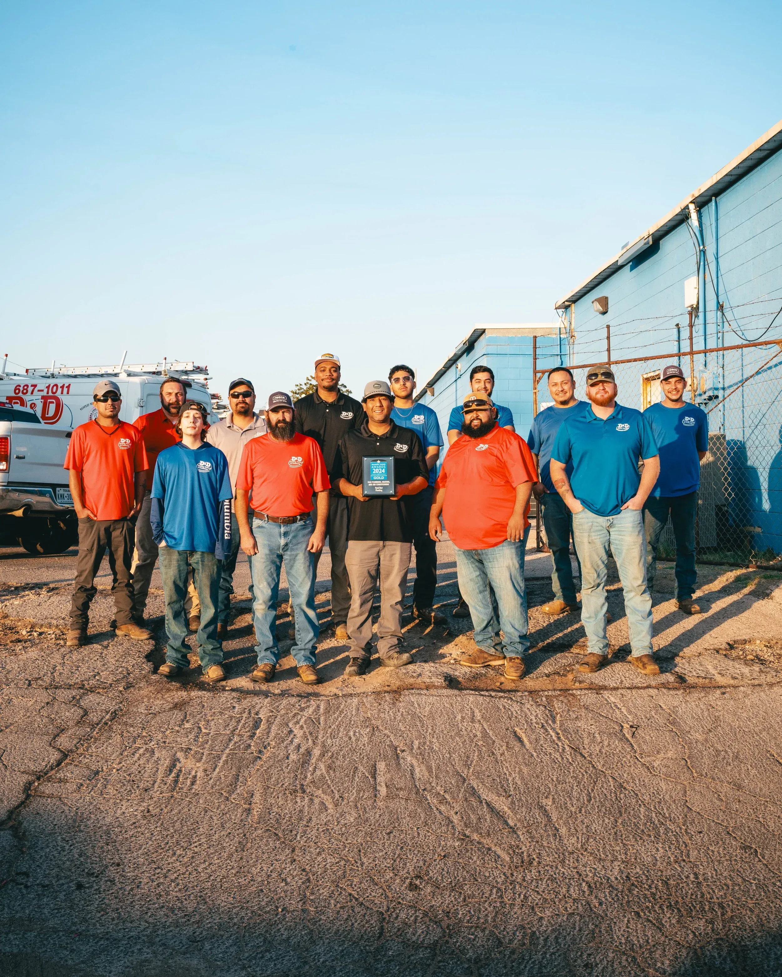 The D&D Home Services team — three generations of Midland, TX plumbers and HVAC technicians