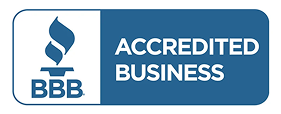 BBB Accredited Business seal indicating trust; shows the BBB logo and the words 'ACCREDITED BUSINESS' to signify BBB accreditation.