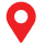 Red location pin marker icon indicating a place on a map